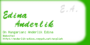 edina anderlik business card